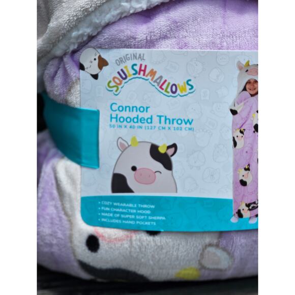 Squishmallows Connor Hooded Throw 50x40 - Picture 3 of 6